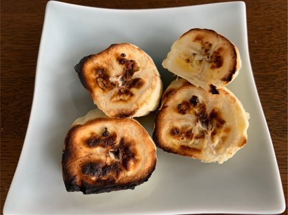 島バナナ研究の一環で料理用バナナ フィリピン産「カルダバ」を焼いた